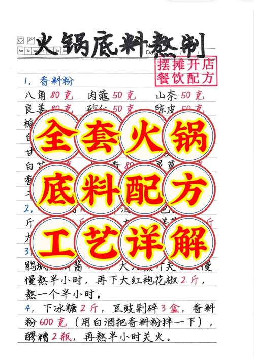 火锅配方料底料是什么_火锅底料配方_火锅底料配方表