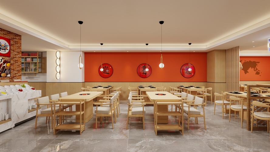 火锅效果图大全集_火锅装修风格图片简约大气_火锅店装修风格效果图